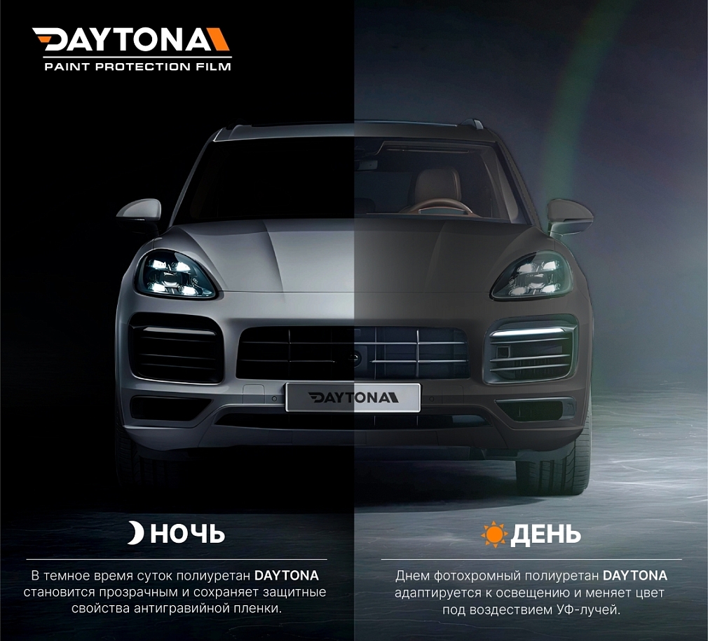 Полиуретановая антигравийная пленка DAYTONA PPF фотохром черный
